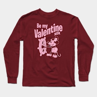 Steamboat Willie Valentine's Day Long Sleeve T-Shirt